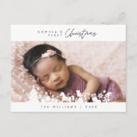 Baby Eerste Kerstmis, Aankondiging met Foto