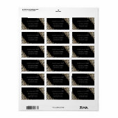 Baby Eerste Kerstmis Adres Elegant Snowflakes Etiket (Full Sheet)