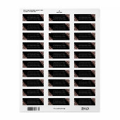 Baby Eerste Kerstmis Adres Elegant Snowflakes Etiket (Full Sheet)