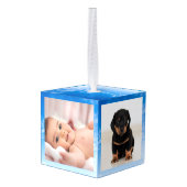 baby eerste Kerstmis drie Foto Decoratie (Achter hoekig)