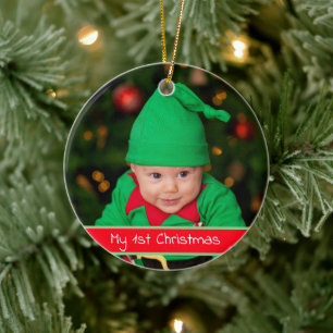 Baby Eerste Kerstmis Eenvoudig Modern Keramisch Ornament