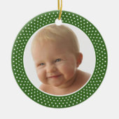 Baby' Eerste Kerstmis - FOTO-LIJST Keramisch Ornament (Voorkant)