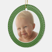 Baby' Eerste Kerstmis - FOTO-LIJST Keramisch Ornament (Links)