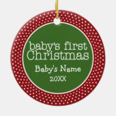 Baby' Eerste Kerstmis - FOTO-LIJST Keramisch Ornament (Achterkant)
