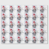 Baby Eerste Kerstmis foto Overlay Script Patroon Cadeaupapier (Vlak)