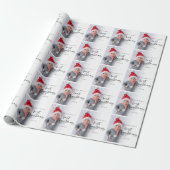 Baby Eerste Kerstmis foto Overlay Script Patroon Cadeaupapier (Uitgerold)