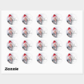 Baby Eerste Kerstmis foto Overlay Script Ronde Sticker (Vel)