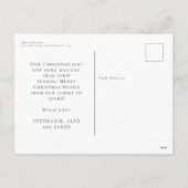 Baby Eerste Kerstmis Geboorte Datum Foto Overlay Feestdagenkaart (Achterkant)