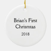 Baby Eerste Kerstmis - Gepersonaliseerde ornament  (Achterkant)