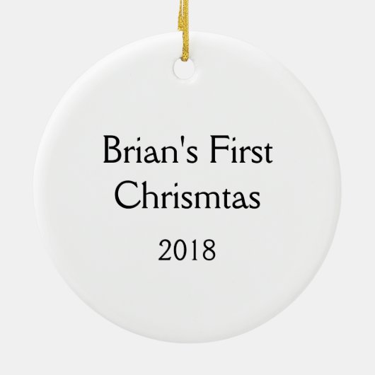 Baby Eerste Kerstmis - Gepersonaliseerde ornament  (Achterkant)