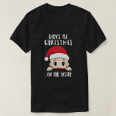 Baby eerste kerstmis in de moeder om kerstmis te w t-shirt (Design voorkant)