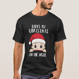 Baby eerste kerstmis in de moeder om kerstmis te w t-shirt