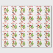 Baby EERSTE Kerstmis INPakkEN Rendier Custom Cadeaupapier (Vlak)
