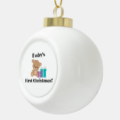 Baby Eerste Kerstmis! Keramische Bal Ornament (Rechts)