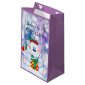 Baby eerste Kerstmis (meisje) Klein Cadeauzakje (Voorkant Gekanteld)