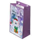 Baby eerste Kerstmis (meisje) Klein Cadeauzakje (Achterkant Gekanteld)