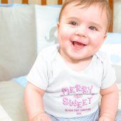 Baby Eerste Kerstmis Merry en Sweet Candy Cane Romper