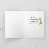 Baby Eerste Kerstmis met pinguïn en Cadeaus Kaart (Binnen)