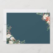 Baby eerste Kerstmis: Poinsettia Ivory Floral Foto Feestdagenkaart (Achterkant)