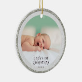 Baby Eerste Kerstmis Rhinestones Bomen Snowflakes Keramisch Ornament (Rechts)