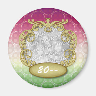 Baby Eerste Kerstmis Rode Groene Gele Stippen Magneet