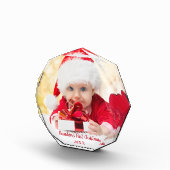 Baby Eerste Kerstmis Rode Script O Fotoblokken (Rechts)