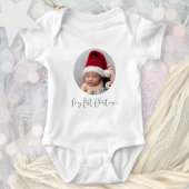 Baby Eerste Kerstmis Script Aangepaste Circulaire Romper