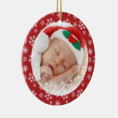Baby Eerste Kerstmis sneeuwvlokken ornament (Rechts)