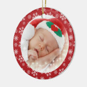 Baby Eerste Kerstmis sneeuwvlokken ornament (Links)