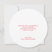 Baby Eerste kerstnaam Foto met kerstmis Feestdagenkaart (Achterkant)