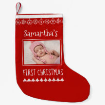 Baby Eerste Kerstnaam Foto Ornamenten