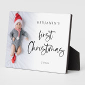 Baby Eerste kerstnaam Jaar Fotobedekking Fotoplaat (Zijkant)