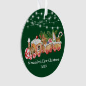 Baby eerste kerstontbijtgordelroodlampjes ornament (voorkant)