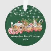 Baby eerste kerstontbijtgordelroodlampjes ornament (voorkant)