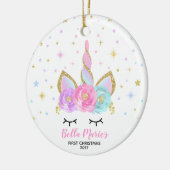 Baby Eerste KerstOrnament Unicorn Ornament (Links)