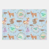 Baby Eerste Kerstrendier Voeg Baby naam toe Inpakpapier Vel (Voorkant 3)
