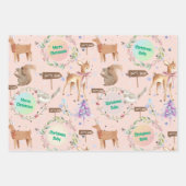 Baby Eerste Kerstrendier Voeg Baby naam toe Inpakpapier Vel (Voorkant)