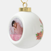 Baby Eerste Kerstroze keramische keramische kerstb Keramische Bal Ornament (Rechts)