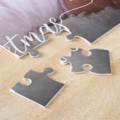 Baby eerste kerstscript Gold Snowflake Photo Legpuzzel (Zijkant)