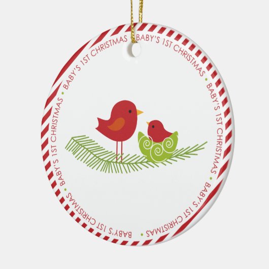 Baby Eerste kerstsieroosterse  versiering Keramisch Ornament (Links)