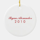 Baby Eerste kerstsieroosterse  versiering Keramisch Ornament (Achterkant)