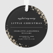 Baby Eerste kerstsnowflakes Stijlvolle foto