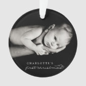 Baby Eerste kerstsnowflakes Stijlvolle foto Ornament (voorkant)
