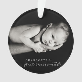 Baby Eerste kerstsnowflakes Stijlvolle foto Ornament