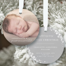Baby Eerste kerstsnowflakes Stijlvolle foto