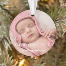 Baby Eerste kerstsnowflakes Stijlvolle foto