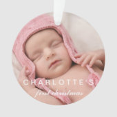 Baby Eerste kerstsnowflakes Stijlvolle foto Ornament (voorkant)