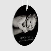 Baby Eerste kerstsnowflakes Stijlvolle foto Ornament (voorkant)