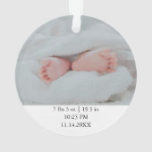 Baby eerste kerstster mobiele acrylversiering ornament (achterkant)