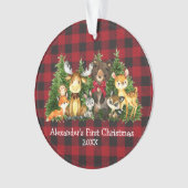 Baby eerste kerstvietenroodbaars ornament (voorkant)